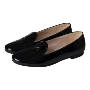 1391 - Black Patent Leather Smoking Loafer for Girl by London Kids