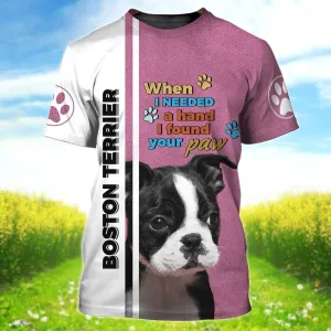 3D Dog T Shirts, Boston Terrier All Over Print T-Shirt, Gift For Pet Loves