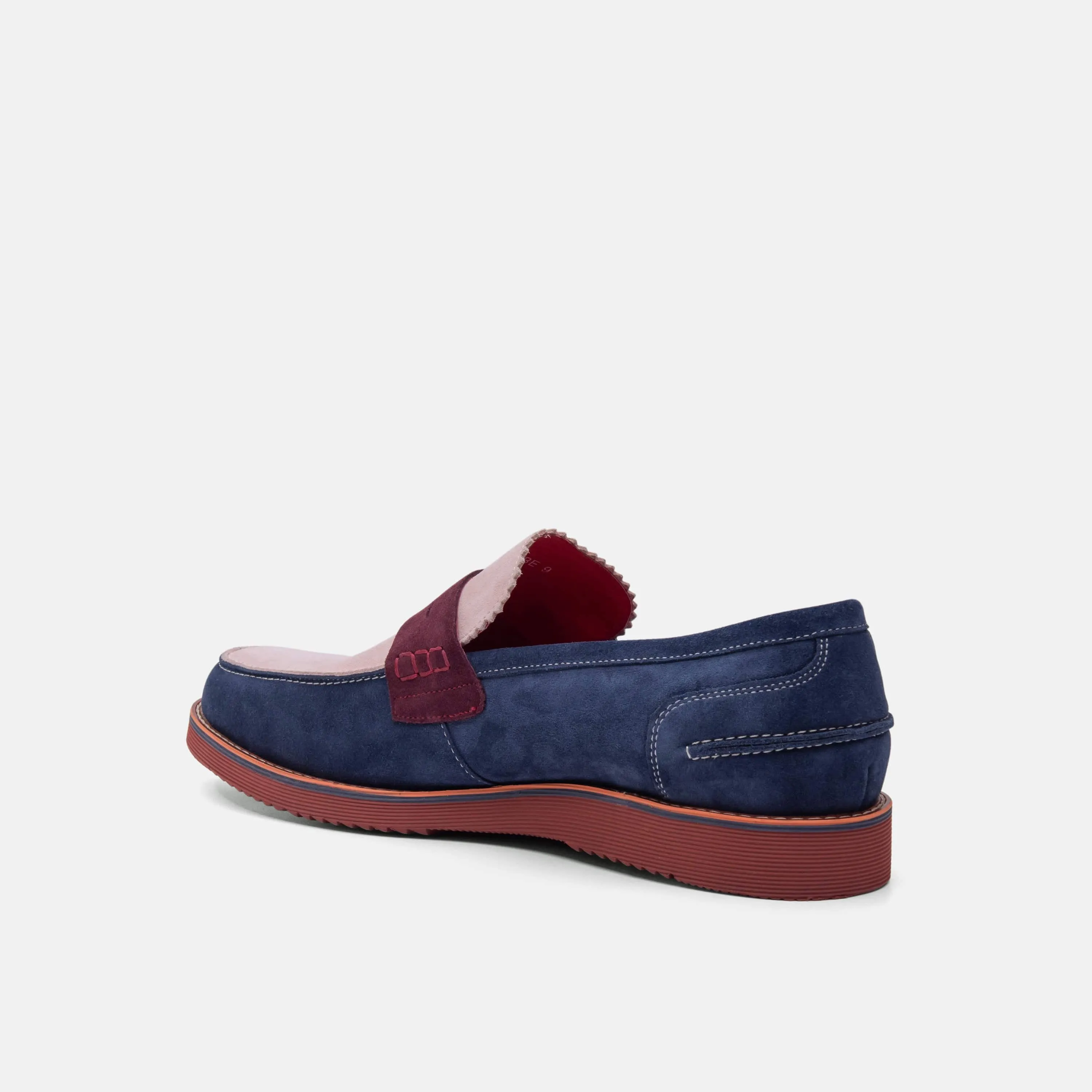 Abe Blue Earth Suede Penny Loafers