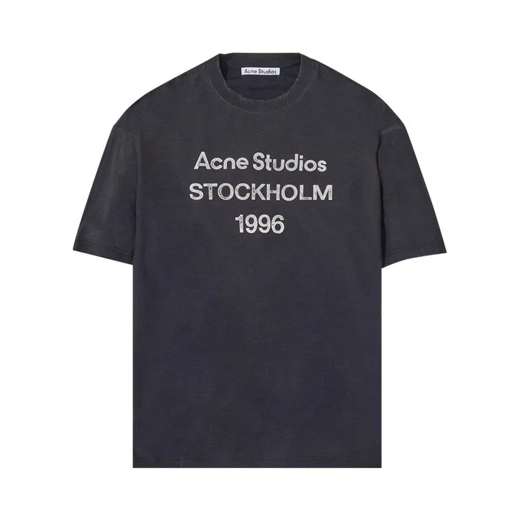 Acne Studios Logo 'Faded Black' T-Shirt, black