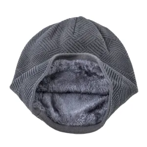 Aidase Winter Hats For Men Beanies Bonnet Knitted Men's Casual Bonnets Plaid Gorras Warm Thicker Double Layer Skullies Caps Gorro