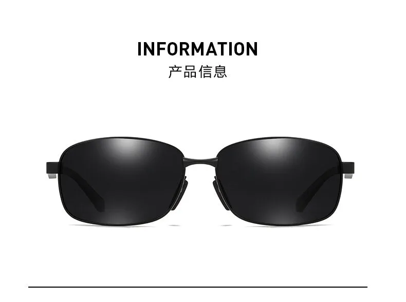 Aidien Men's Semi Rim Alloy Aluminum Magnesium Frame Sunglasses 7755