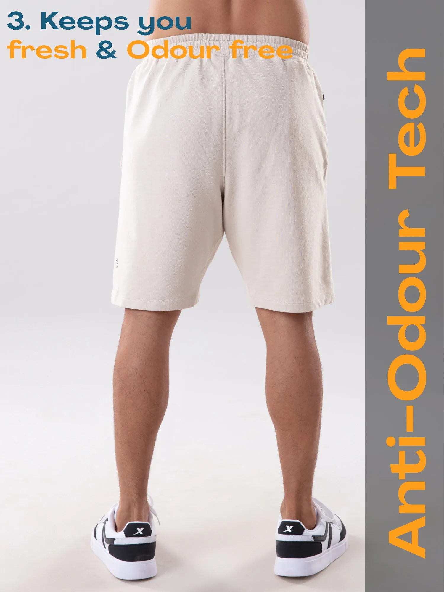 Anti Stain & Anti Odor Shorts with SAC Tech & Smart Pocket - Moonbeam