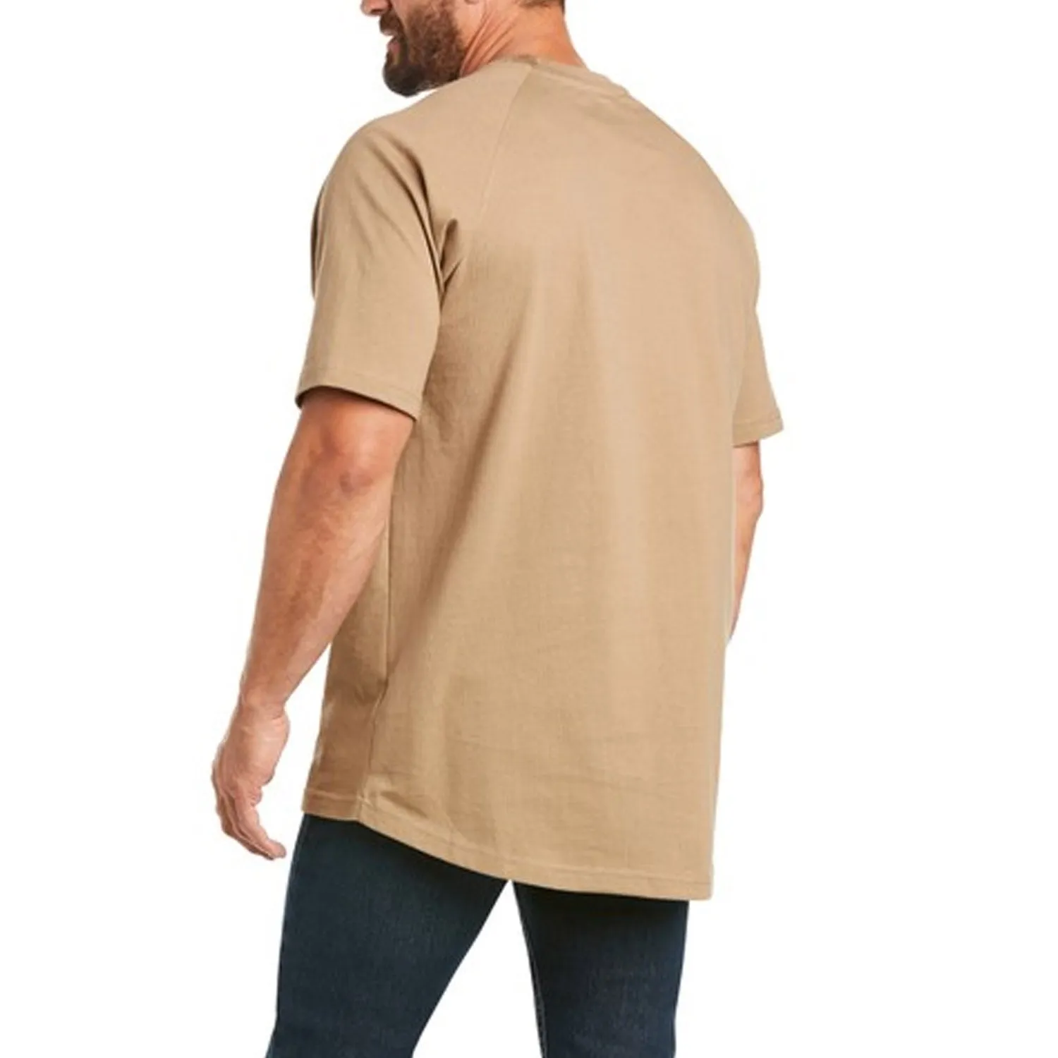 Ariat Men's Rebar CottonStrong T-Shirt_Khaki