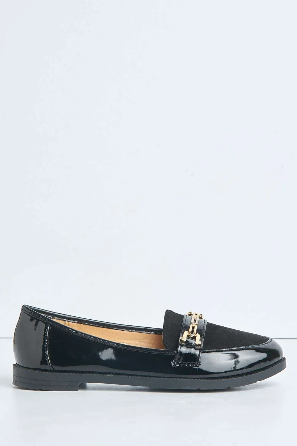 Ariee Diamante Detail Loafers in Black