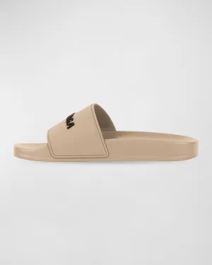 Balenciaga Men's Logo Pool Flip Flops