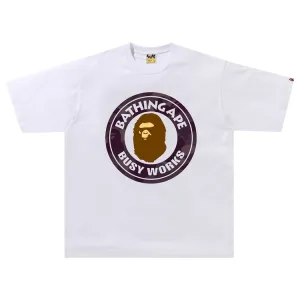 BAPE Color Camo Busy Works Relaxed Tee 'White/Burgundy', White