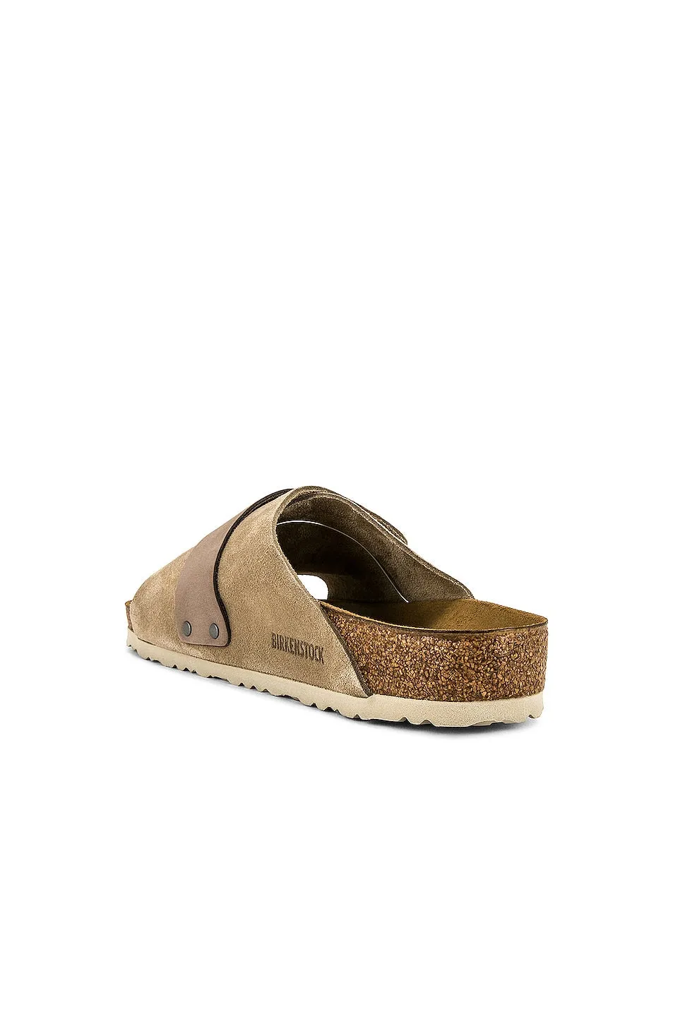 Birkenstock Kyoto Suede Slides in Gray Taupe