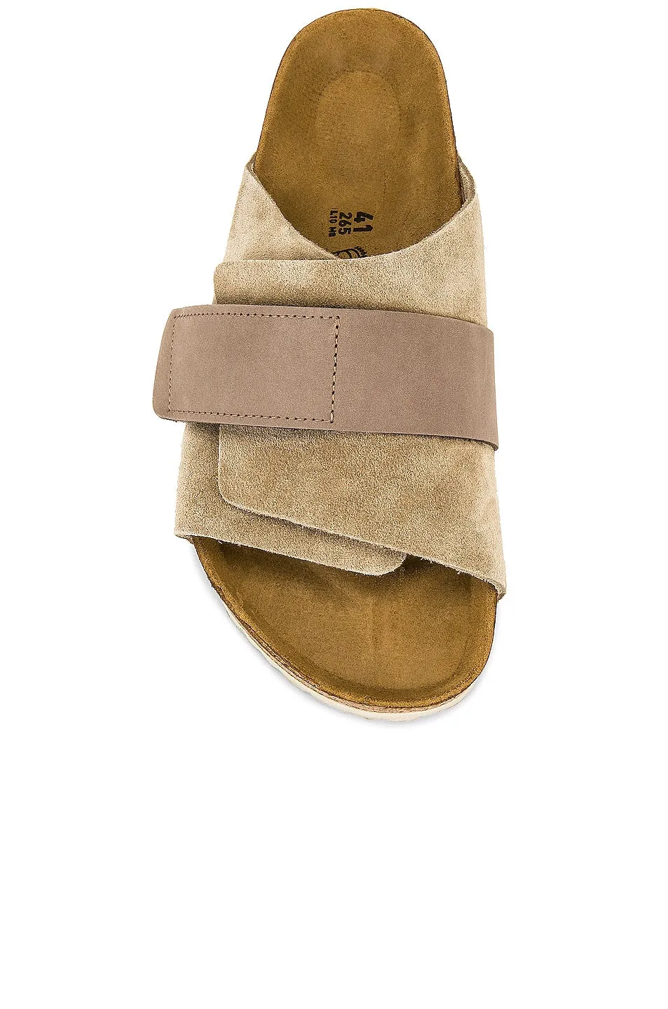 Birkenstock Kyoto Suede Slides in Gray Taupe