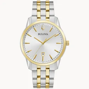 Bulova Sutton Classic Two Tone Silvertone Dial with Date 98B385