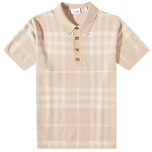 Burberry Wellman Merino Check Polo T-Shirt