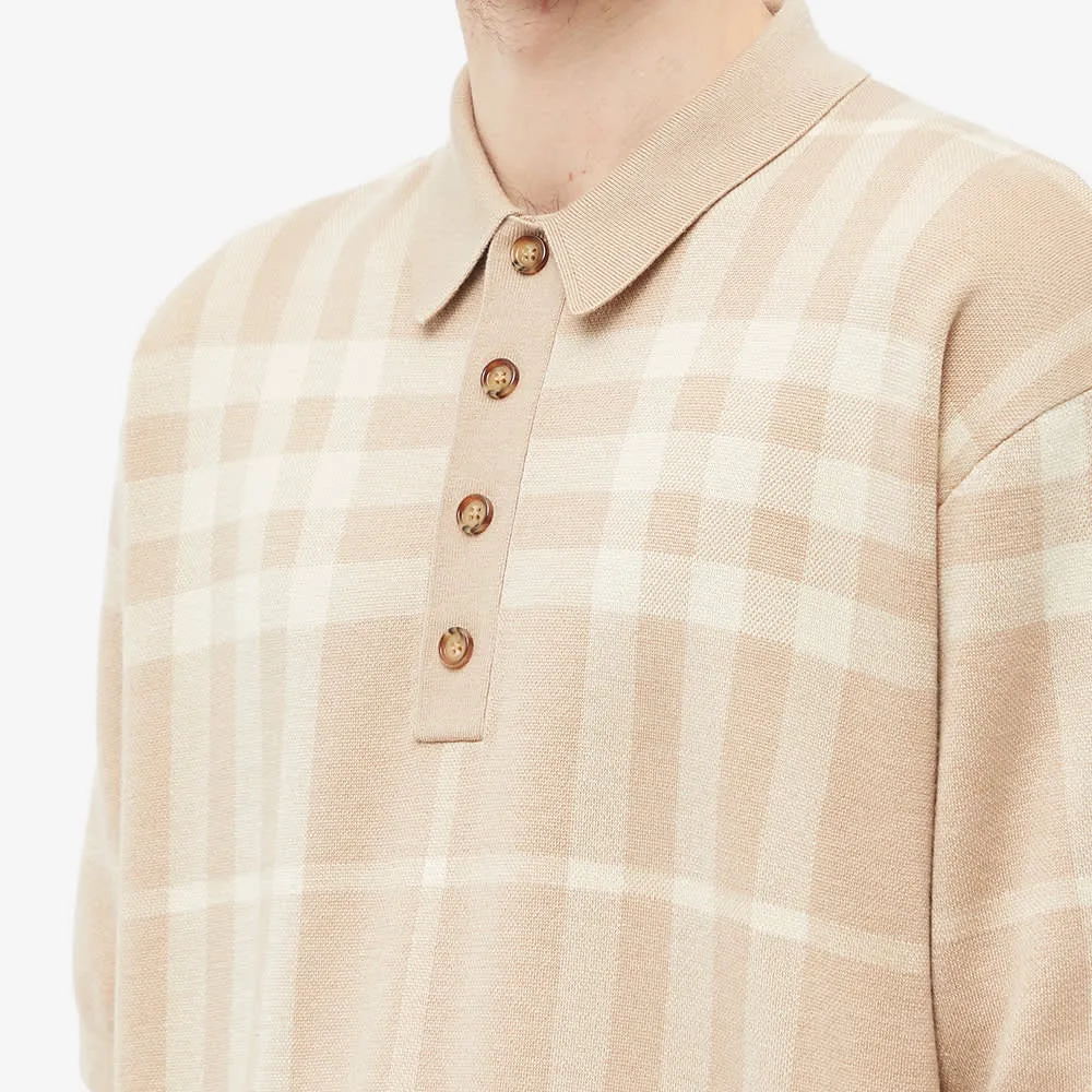 Burberry Wellman Merino Check Polo T-Shirt