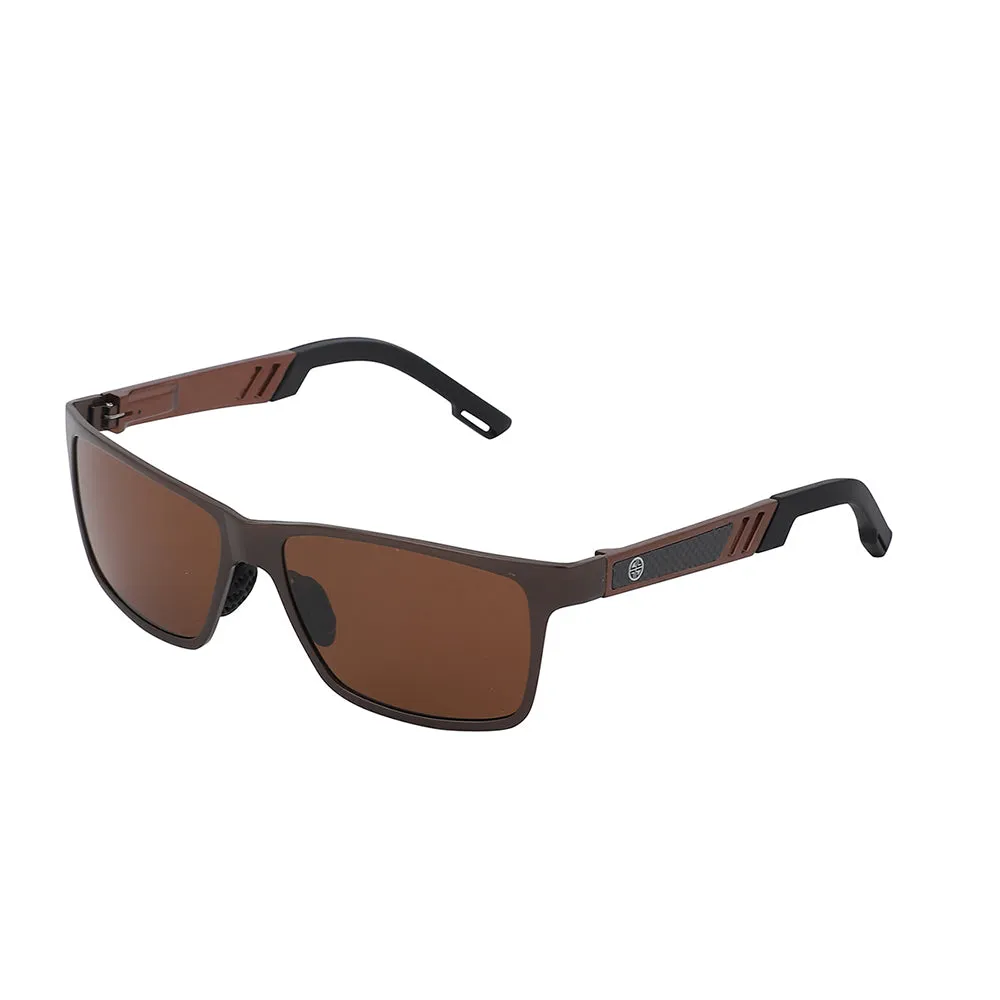 Carlton London Premium Brown Toned Polarised And Uv Protected Lens Square Sunglasses For Men