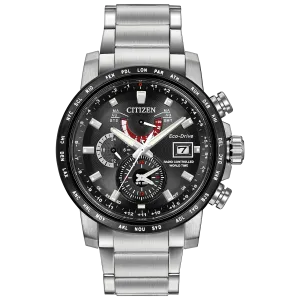 Citizen Eco Drive World Time Watch with Black Dial AT9071-58E