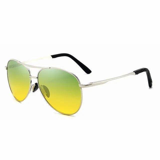 Color Changing Aviation Metal Frame Polarized Sunglasses