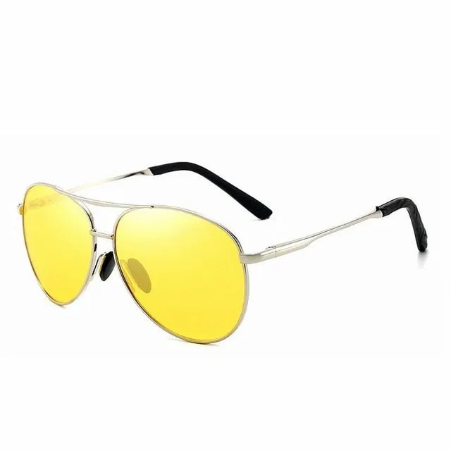 Color Changing Aviation Metal Frame Polarized Sunglasses