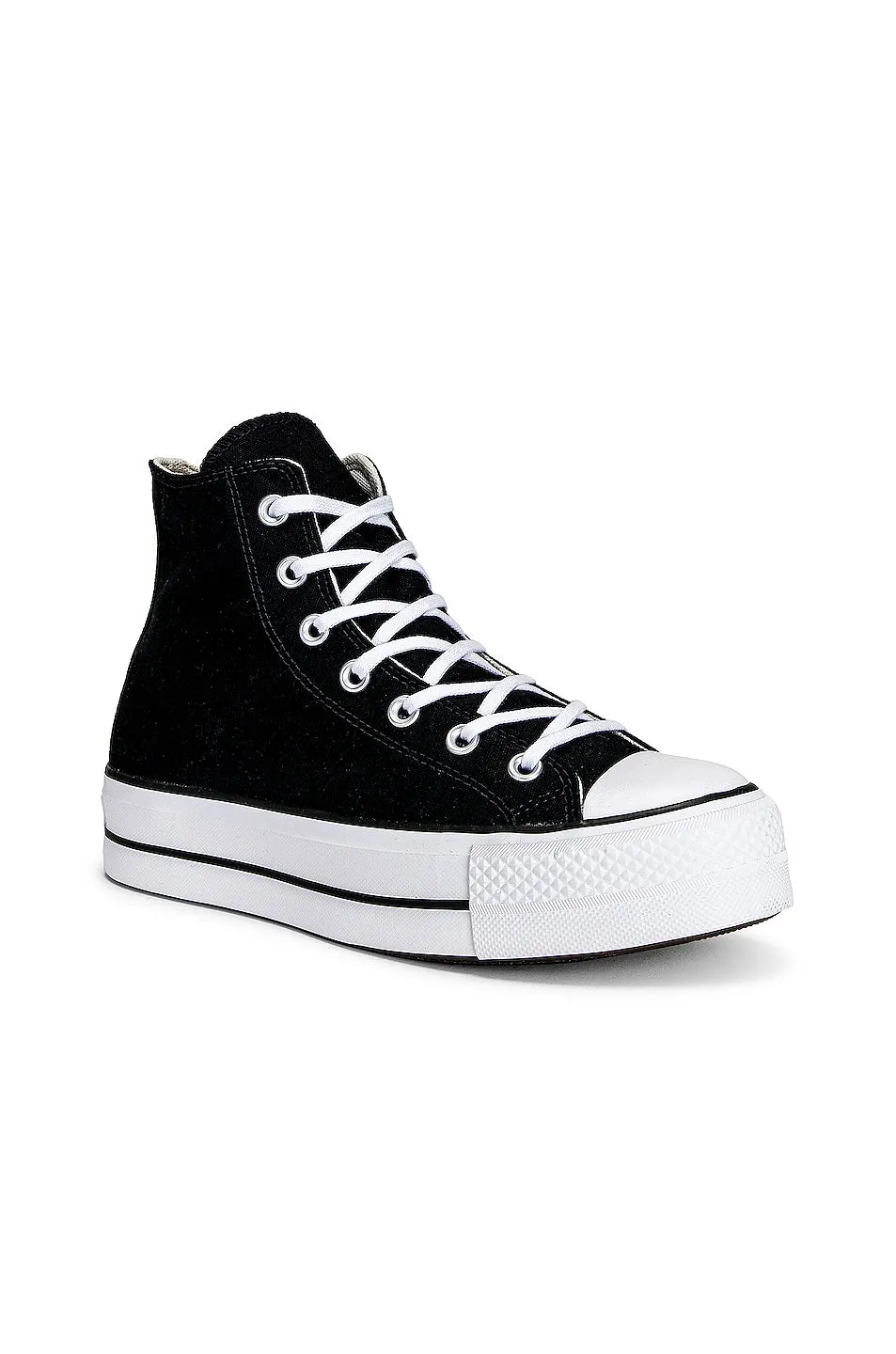 Converse Chuck Taylor All Star Platform Canvas Sneakers In Black & White