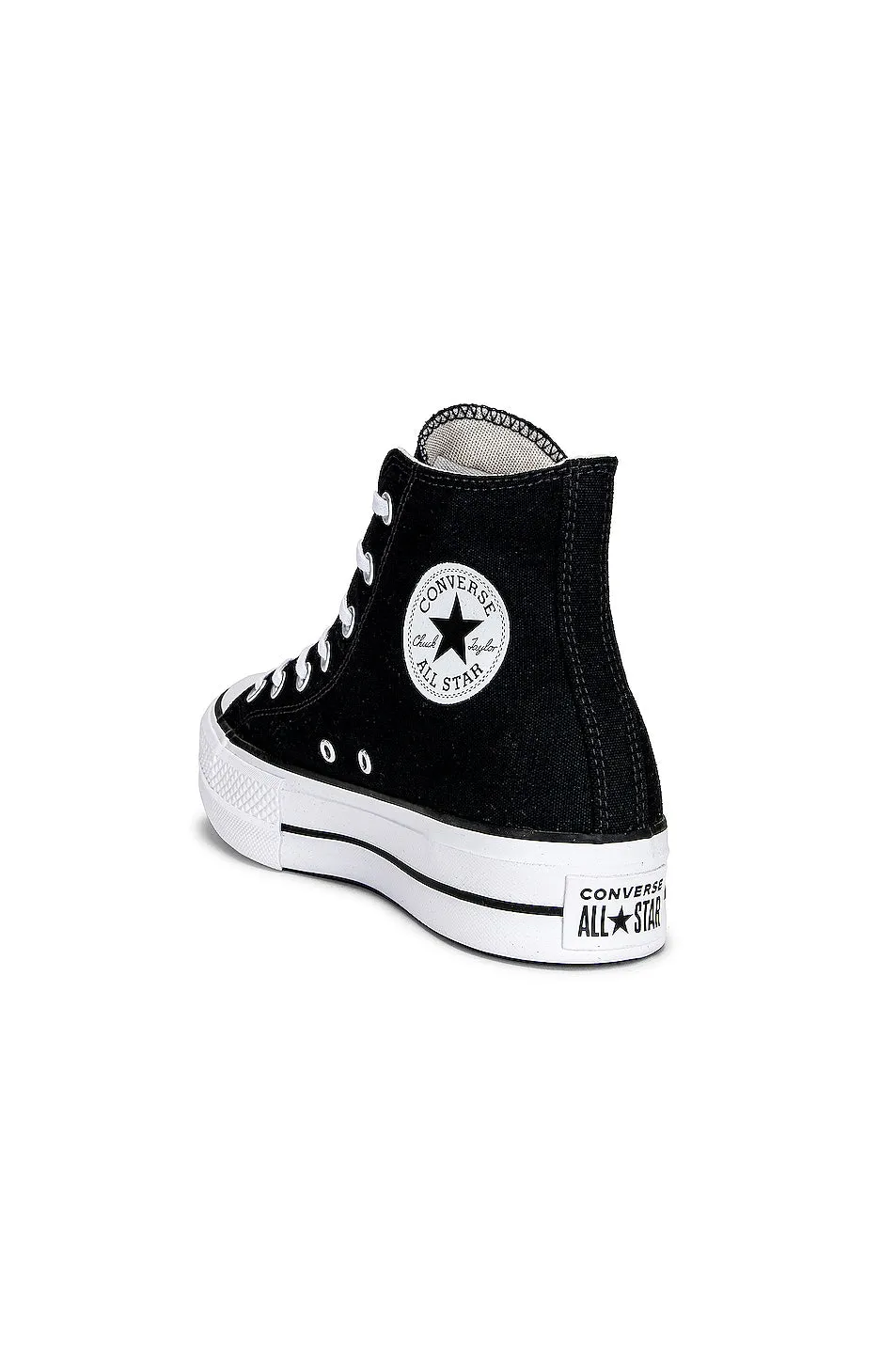 Converse Chuck Taylor All Star Platform Canvas Sneakers In Black & White