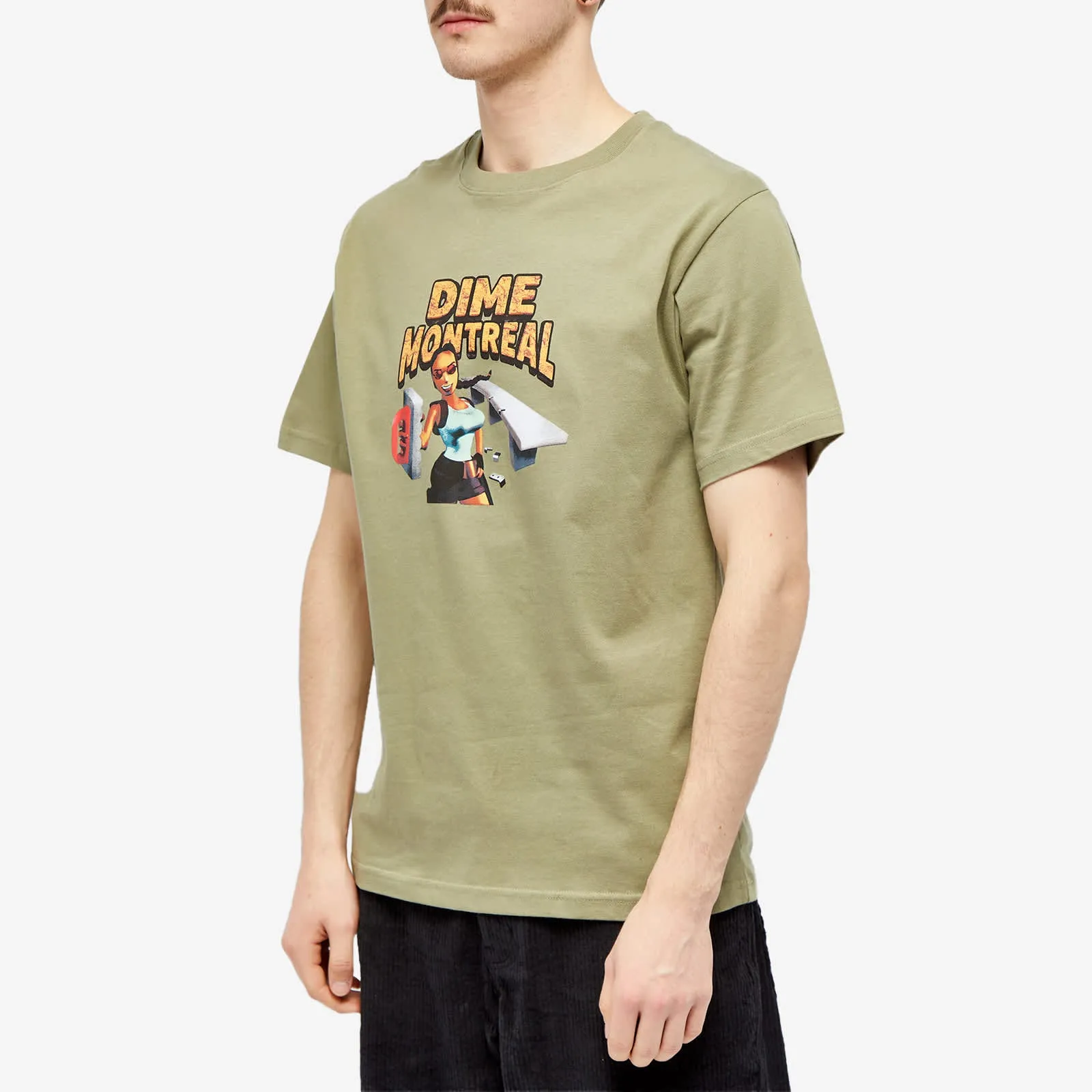 Dime Lara T-shirt, Army Green