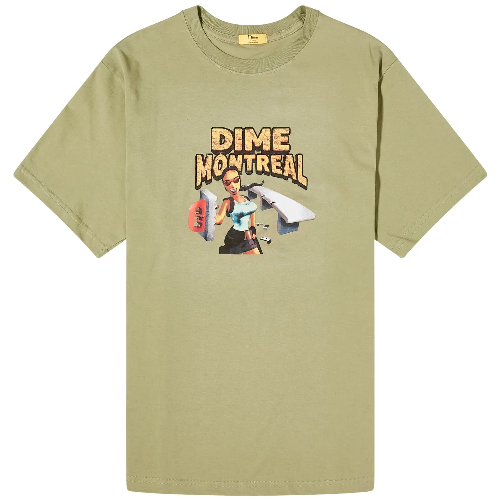 Dime Lara T-shirt, Army Green