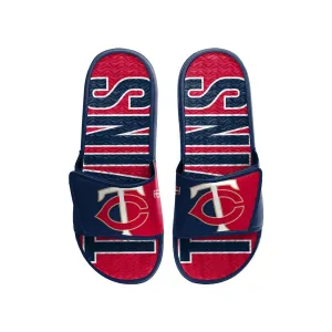 FOCO Minnesota Twins Men's Logo Gel Slippers