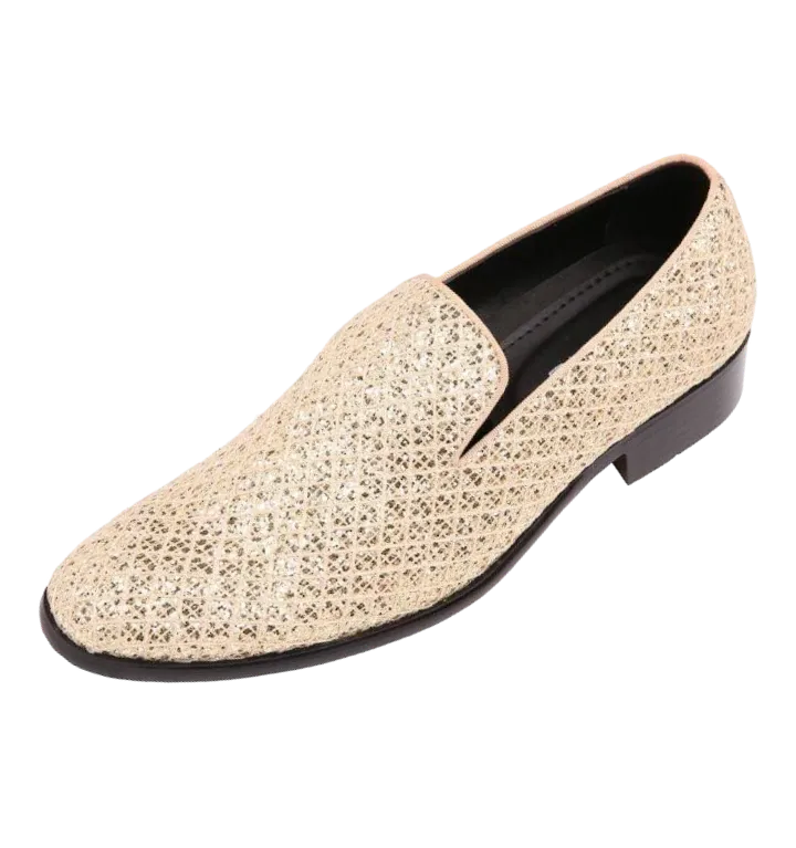 Gold Men's Fashion Design Shoes Luxury Slip-On Loafer