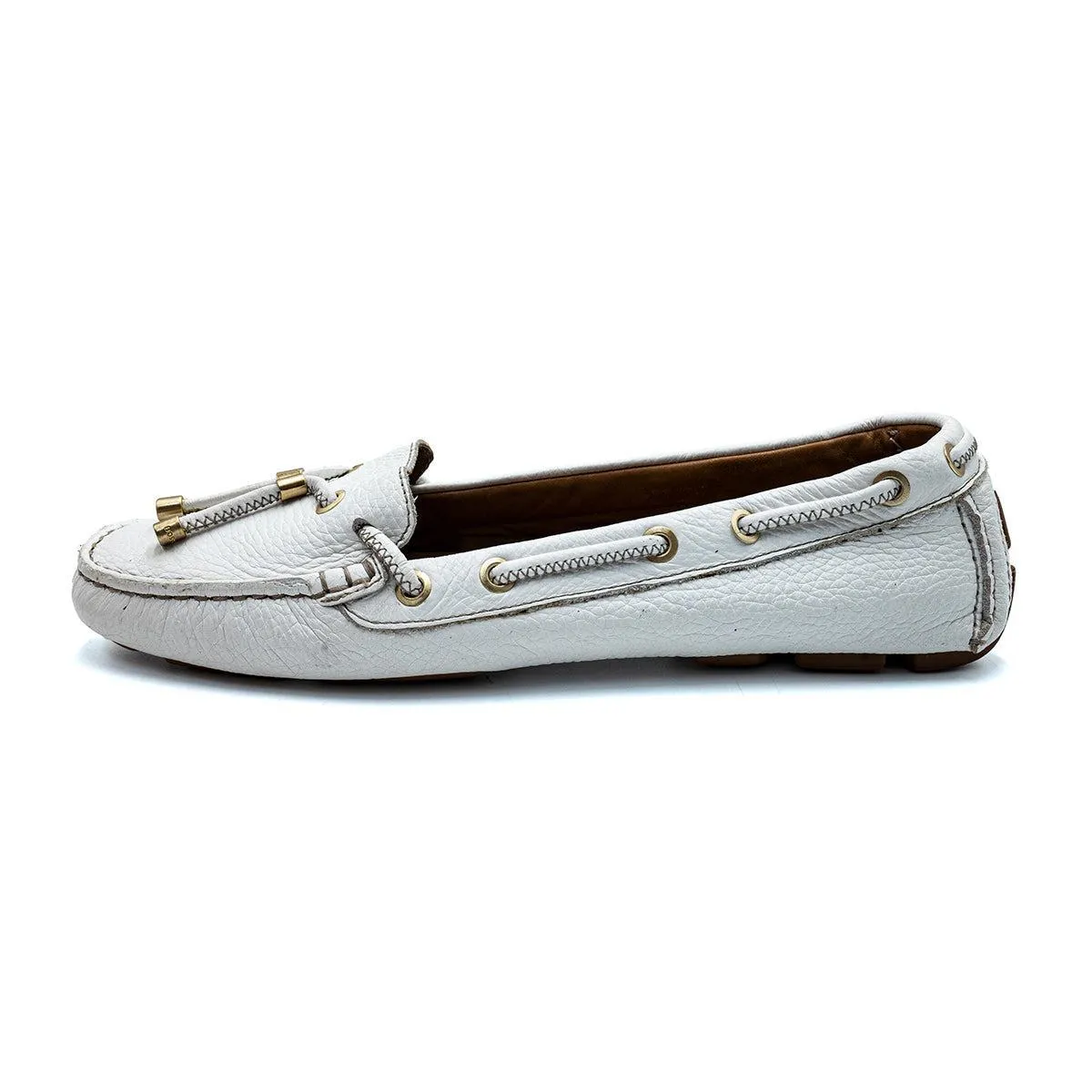 Hugo Boss Slipon Loafers Leather White Colour For Women