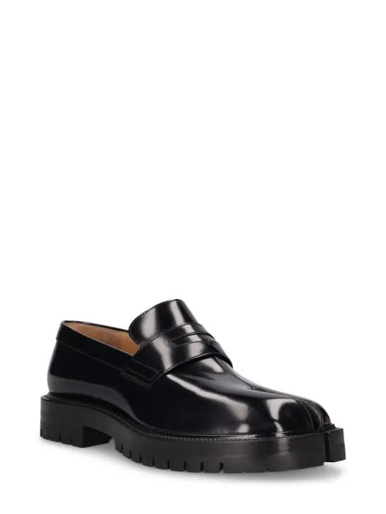 Maison Margiela   Tabi leather loafers 