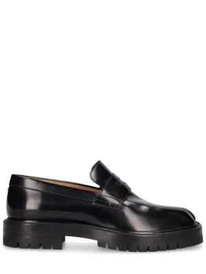 Maison Margiela   Tabi leather loafers 