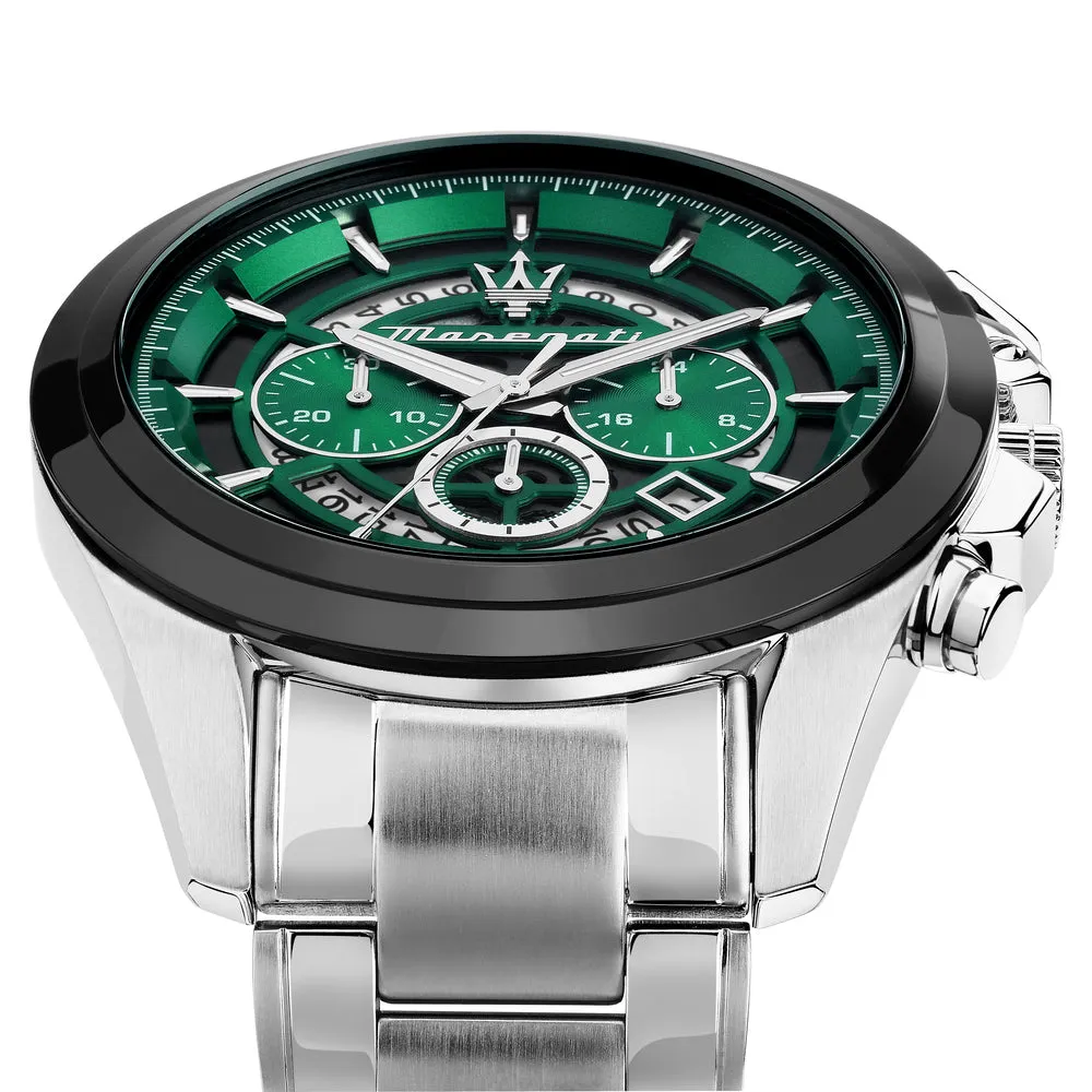 Maserati Traguardo  Men's Green Watch R8873612060