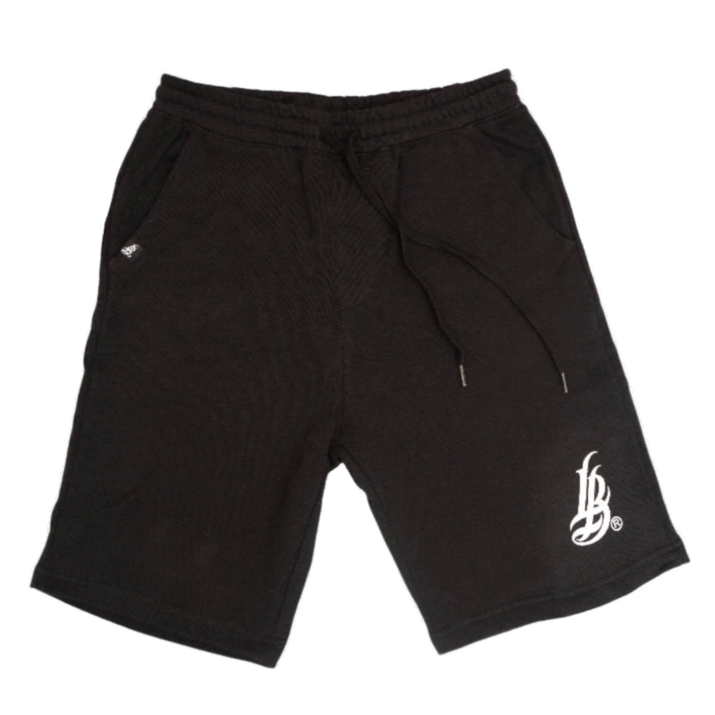 Men's Black Cursive LB Fleece Shorts