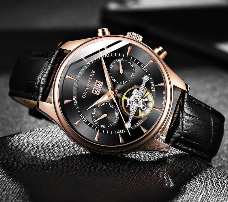 Men's Leather Mechanical Watches