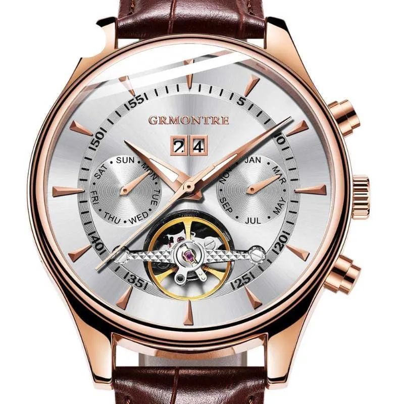 Men's Leather Mechanical Watches