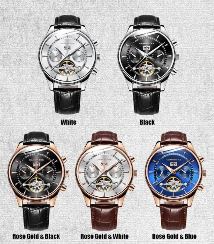 Men's Leather Mechanical Watches