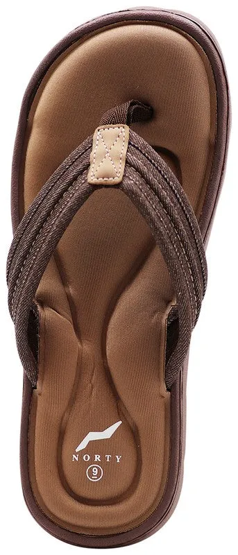 Mens Memory Foam Sandal Tan Brown