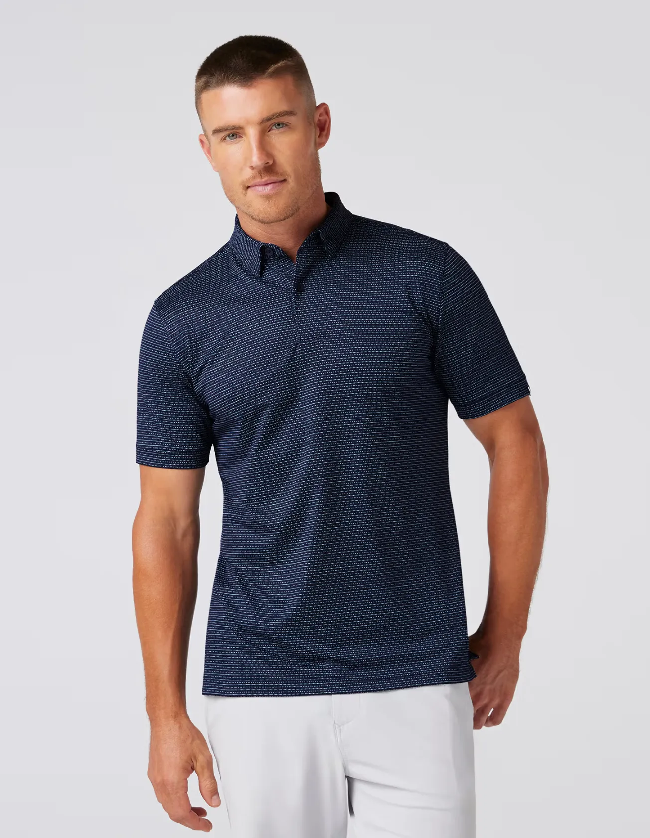 Mizzen   Main Halyard SS Polo Navy Dot