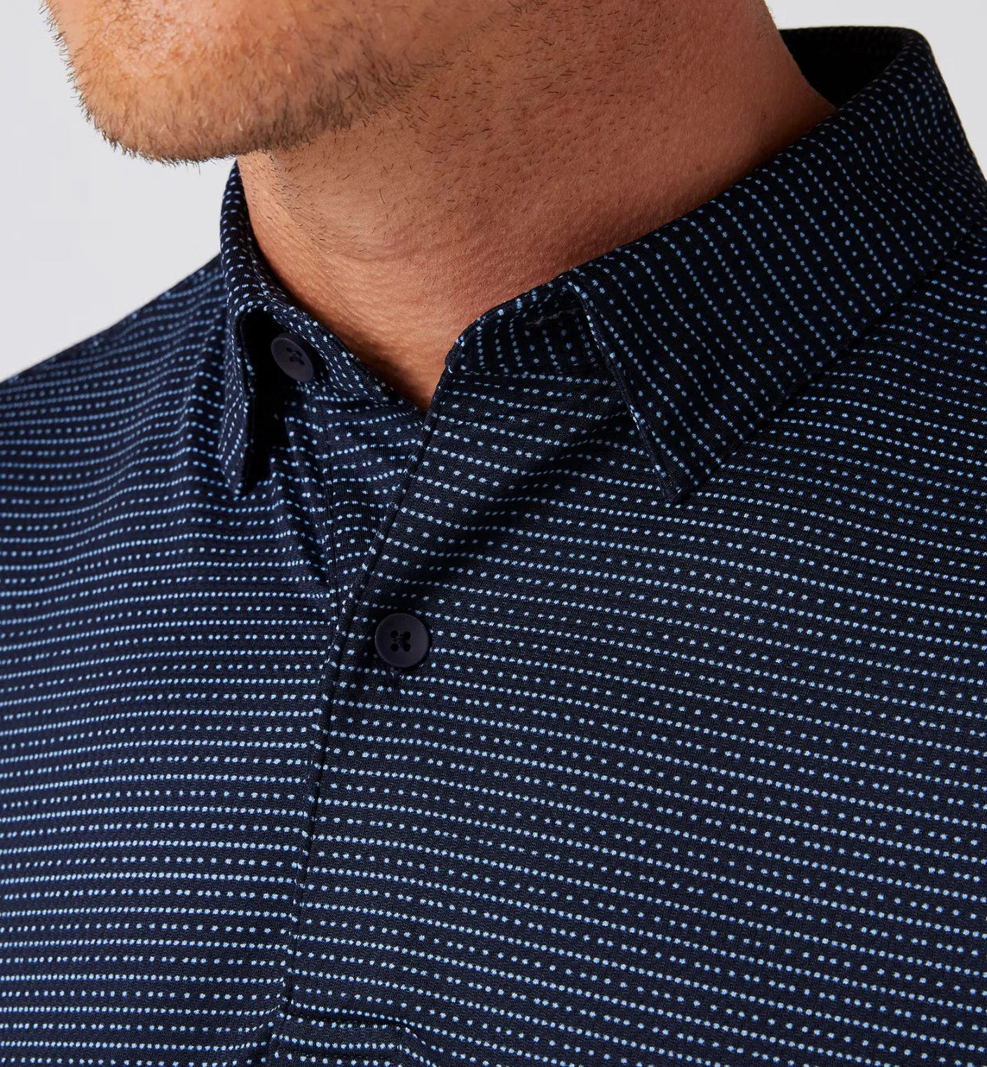 Mizzen   Main Halyard SS Polo Navy Dot