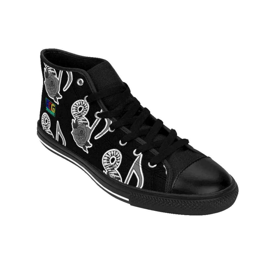 Musical Rose Men's High-top Sneakers