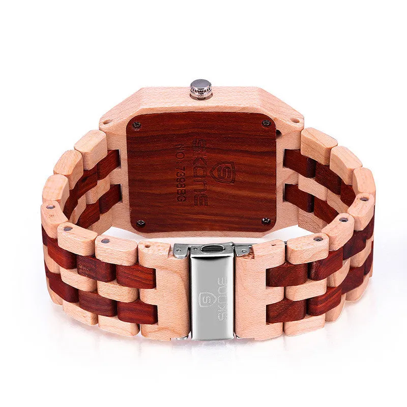 Natural Wooden Watches Men Antique Wood Watch Luxury Casual Quartz Wristwatch Shock Resistant