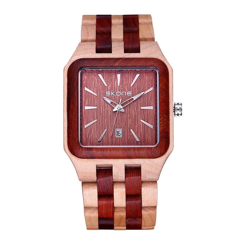 Natural Wooden Watches Men Antique Wood Watch Luxury Casual Quartz Wristwatch Shock Resistant