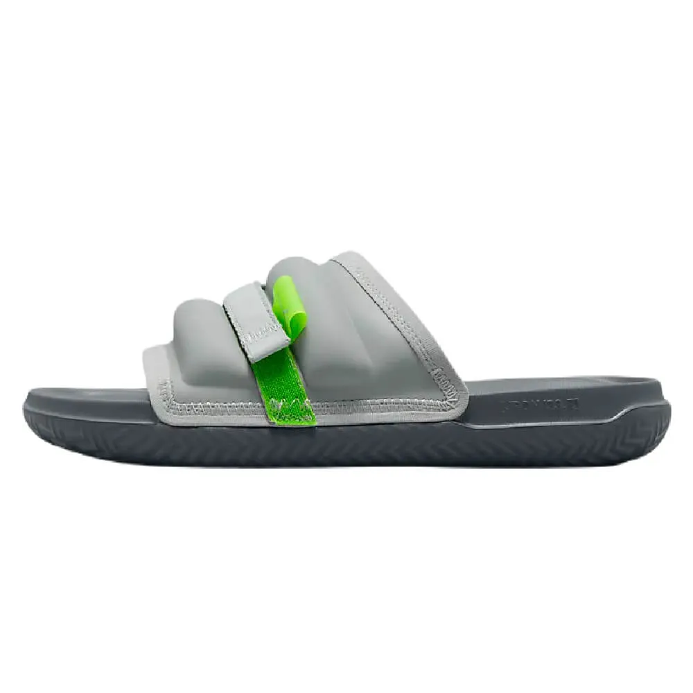 Nike Air Jordan Super Play Slides, grey/green