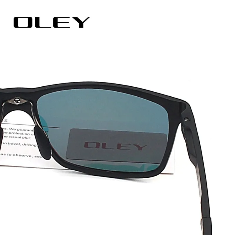 Oley Brand Men's Rectangle Polarized Sunglasses Aluminum Magnesium Driving Hd Y6560