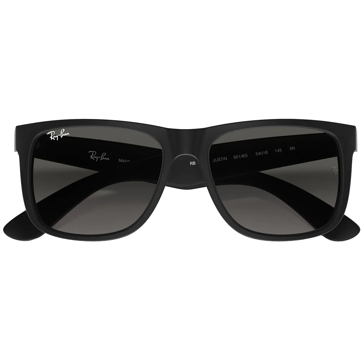 Ray-Ban Justin Classic Sunglasses - Matte Black/Dark Grey