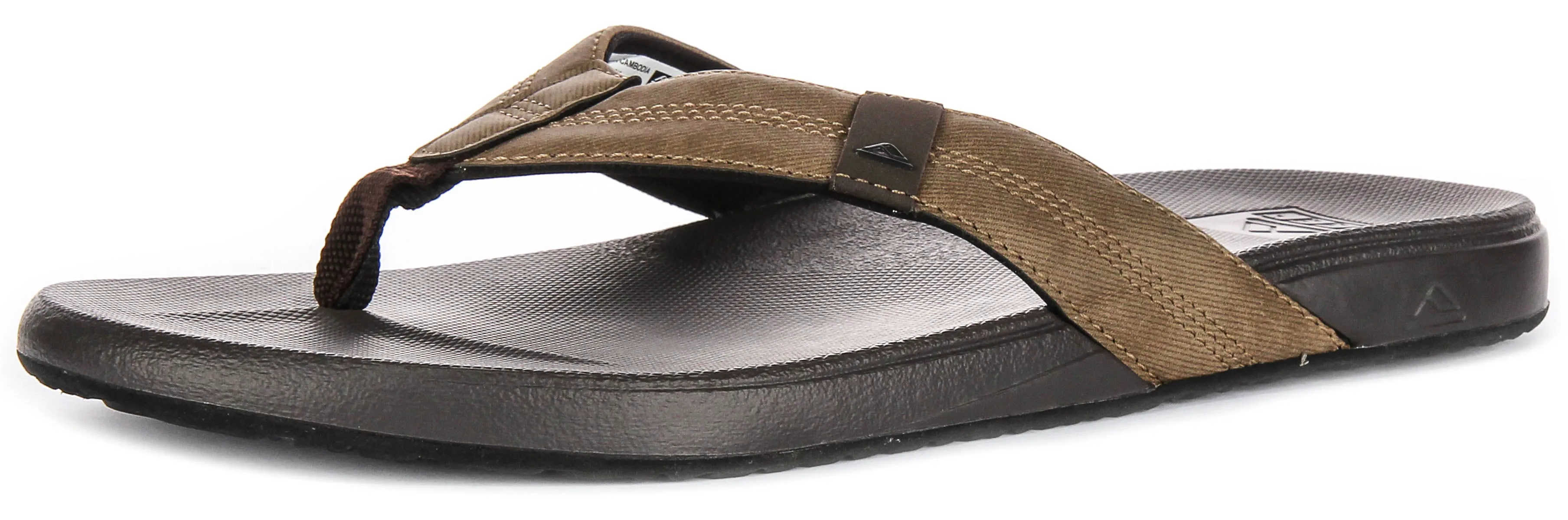 Reef Fanning Slide In Brown For Men