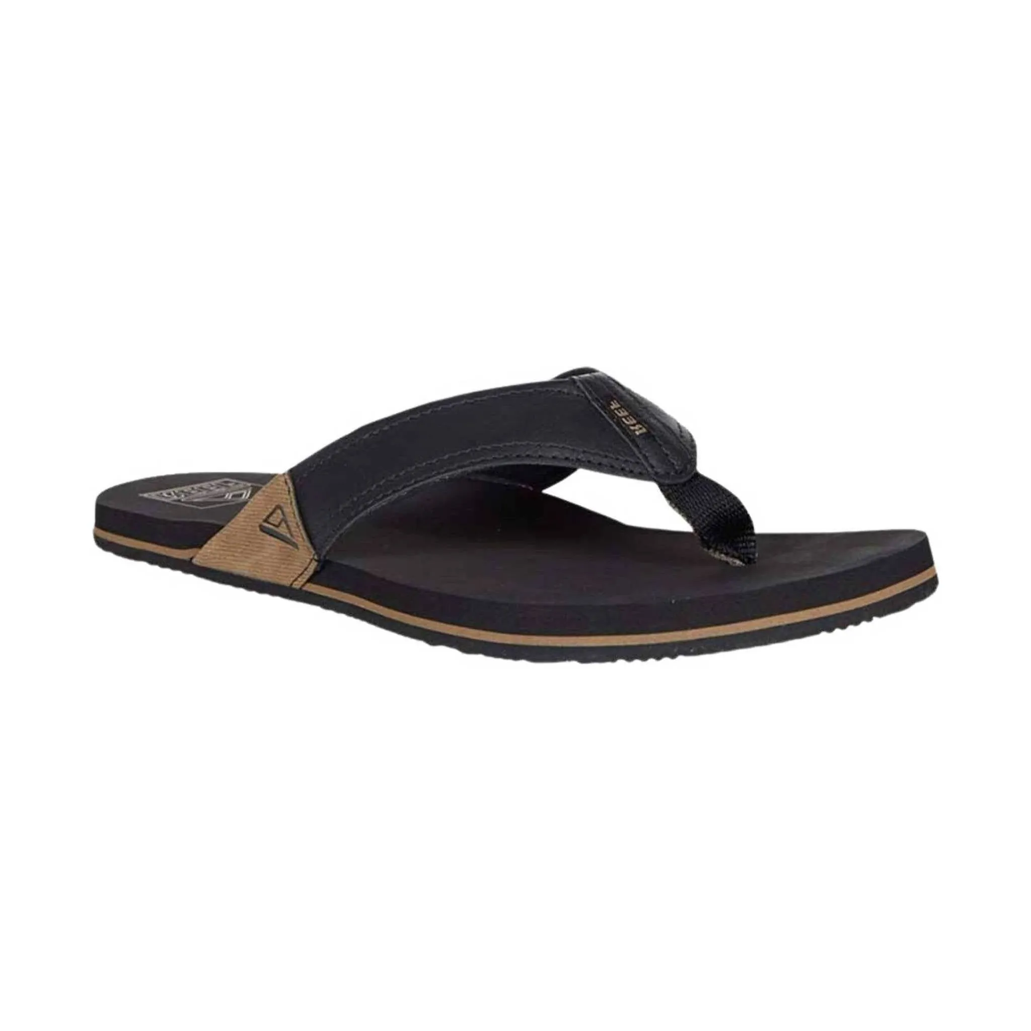 Reef Men's Newport Flip Flop - Black/Tan