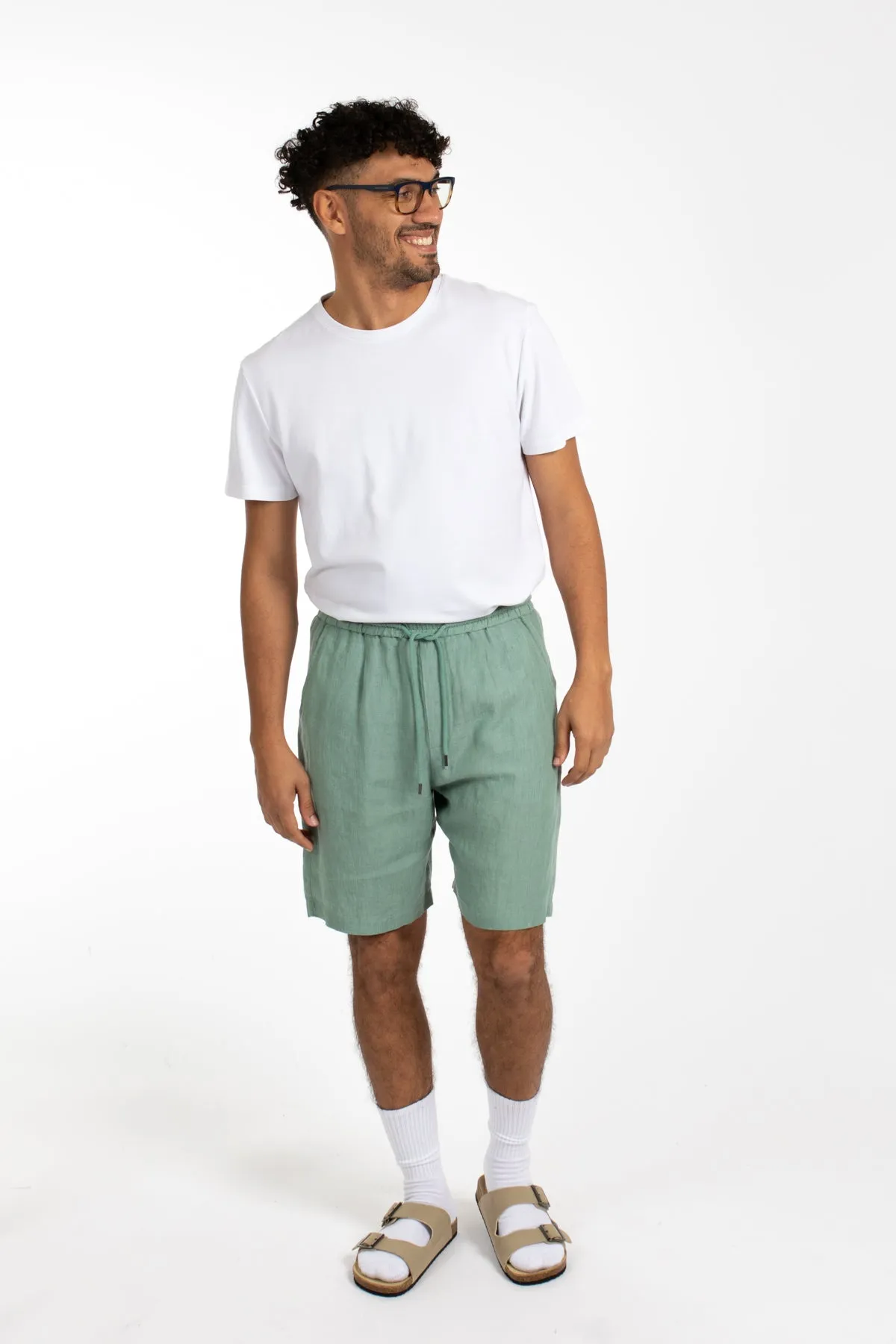 Sea Relaxed Waist Linen Short