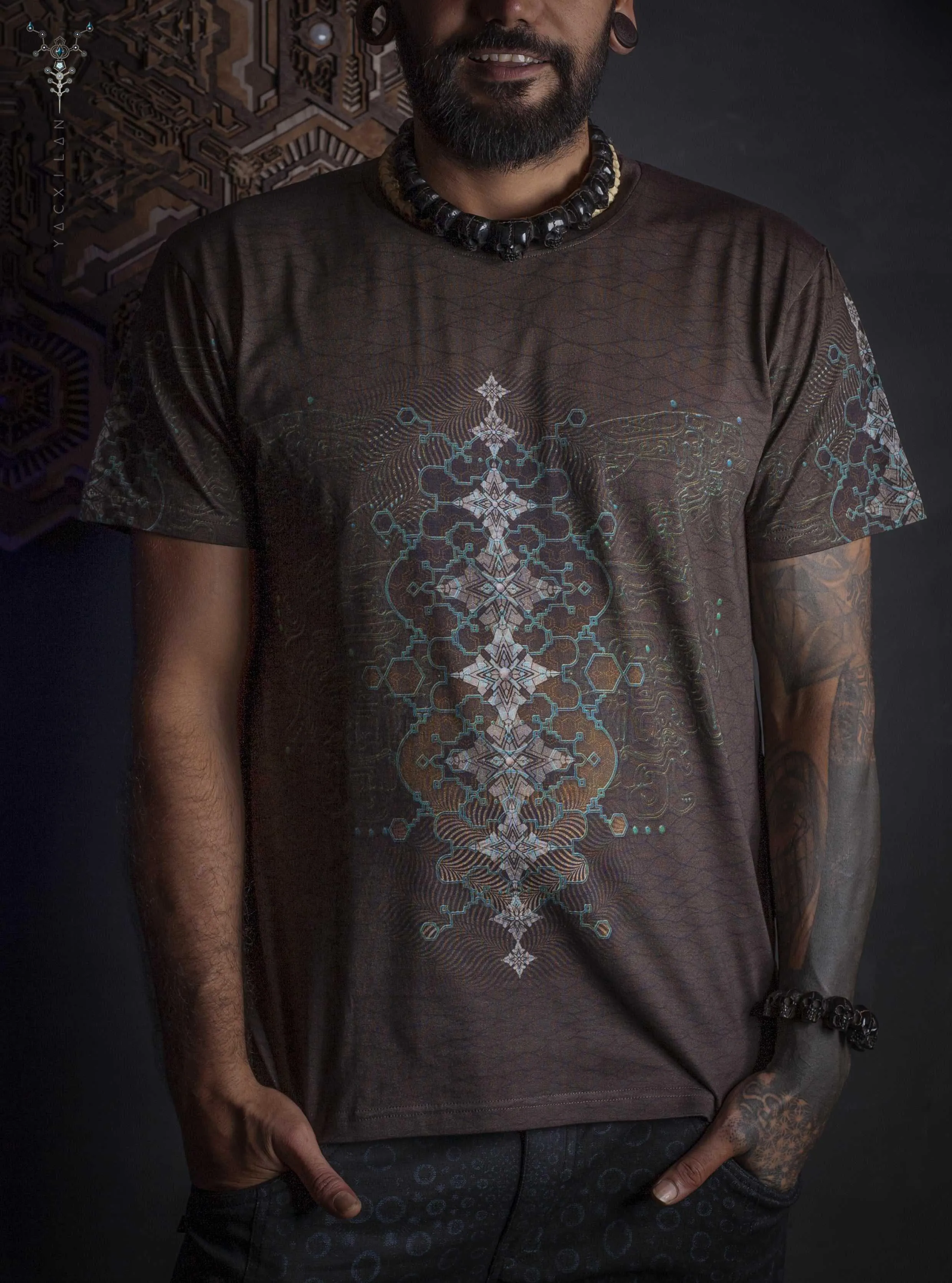 T-Shirt Men / Cotton Bamboo All over Digital Print - THUNDERSPINE