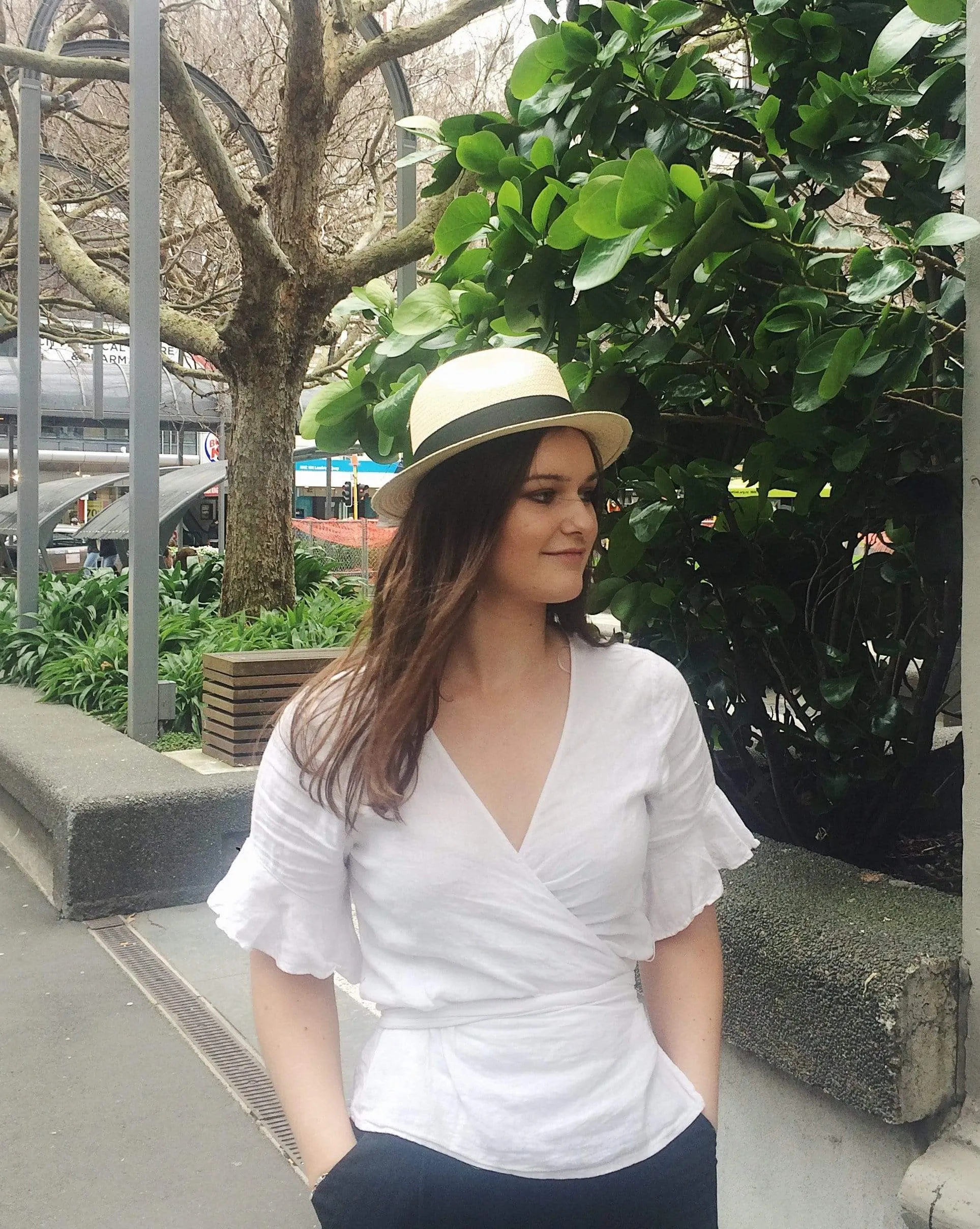 Urban Beige Panama Hat | Black Trim