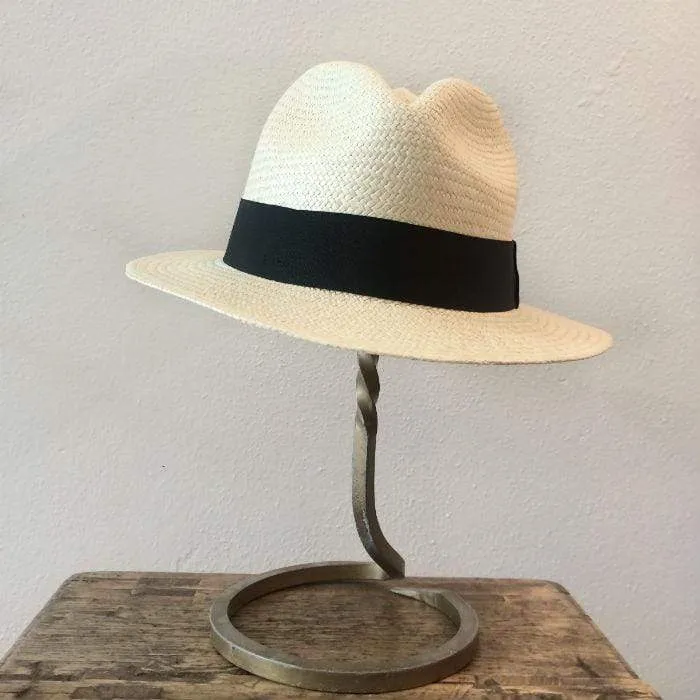 Urban Beige Panama Hat | Black Trim