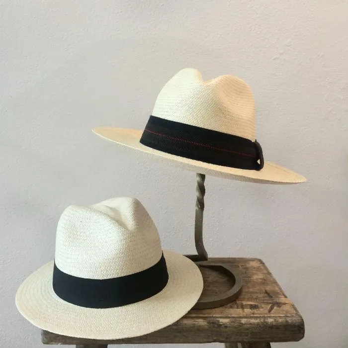 Urban Beige Panama Hat | Black Trim